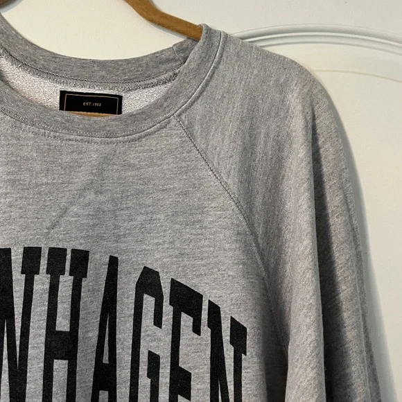 Free People x Original Retro Brand Grey Copenhagen Oversized Sweatshirt M NWT - Picture 4 of 8